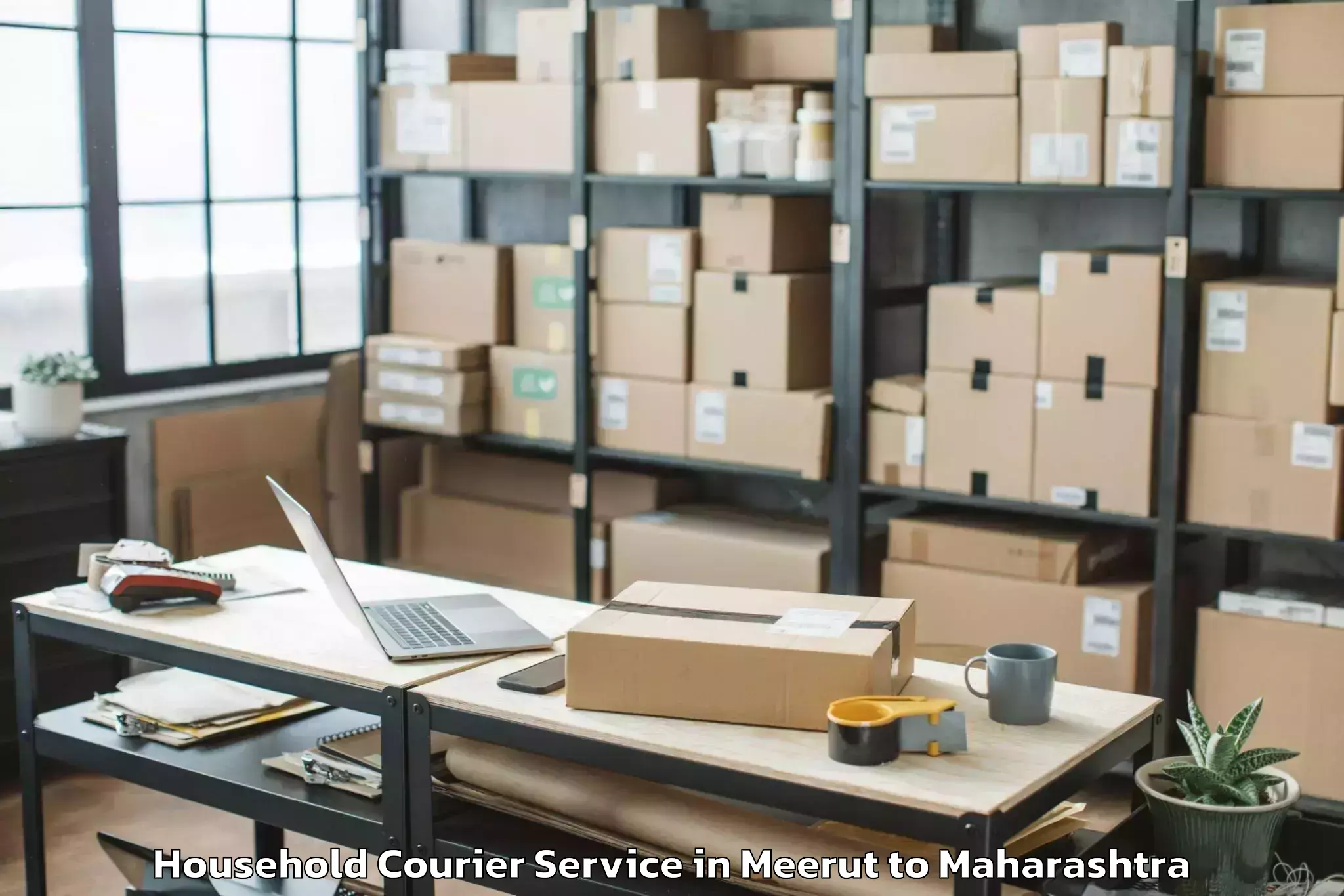 Reliable Meerut to Ambarnath Household Courier